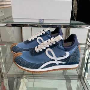 Loewe Blue and White Casual Sneakers